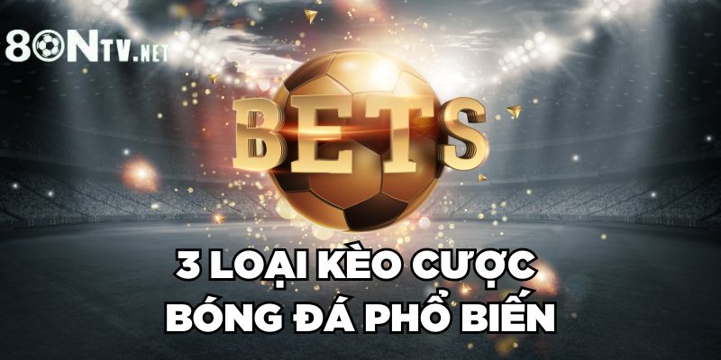 3 loại kèo cược bóng đá phổ biến